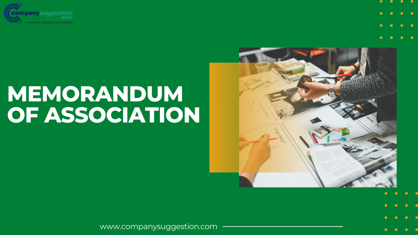 What does a memorandum of association contain?