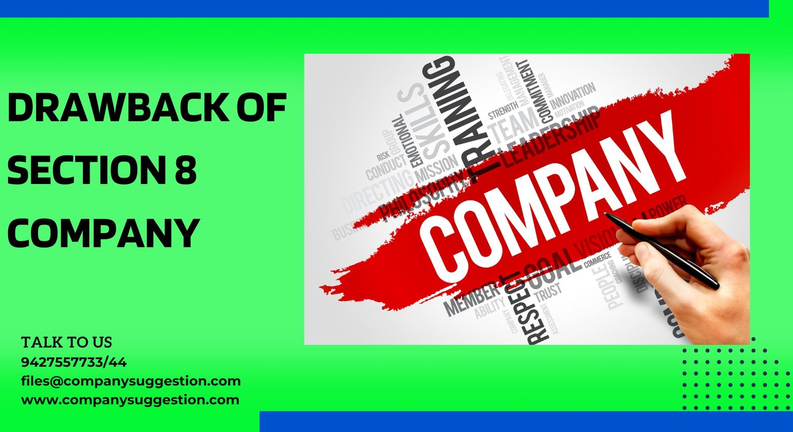 What can a section 8 company not do?