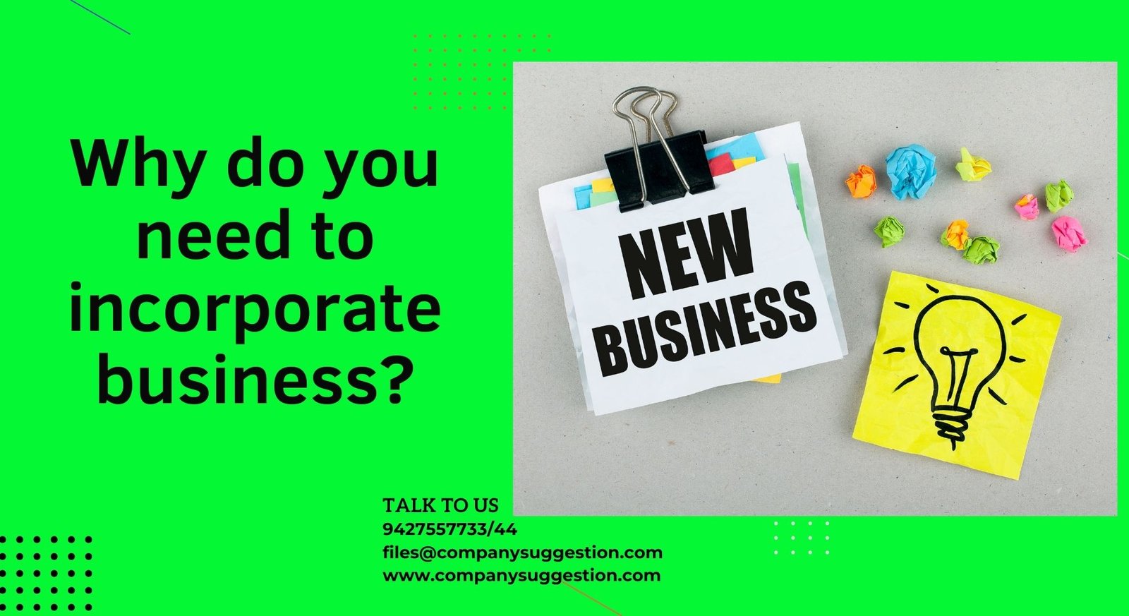 What does incorporation change for the owner?